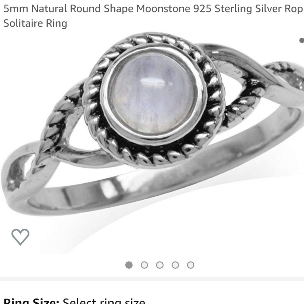 Moon stone Ring